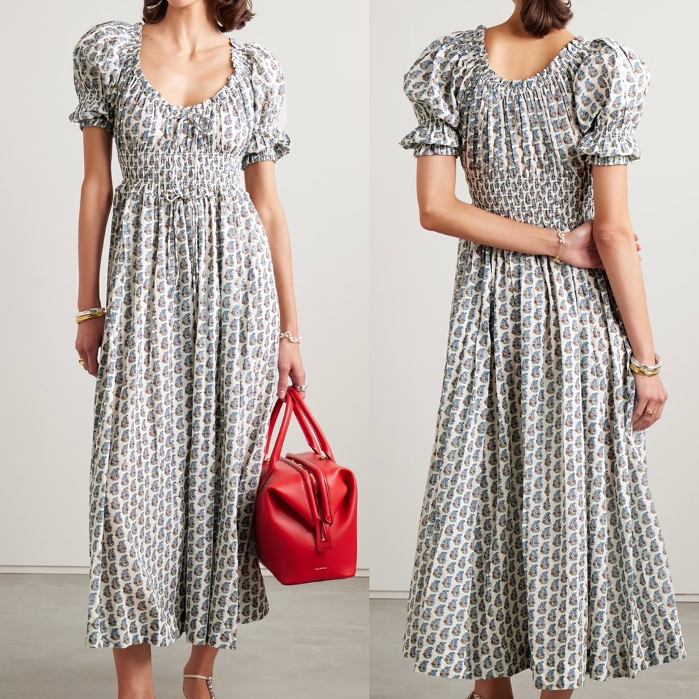 Doen Ischia Dress in Sea Salt Paisley Bouquet - Picture 2 of 6